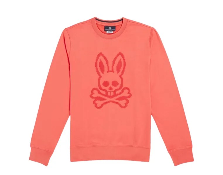 Толстовка с логотипом Psycho Bunny Siddick пыльно-розового цвета B6S226Q1FT-DPK, розовый