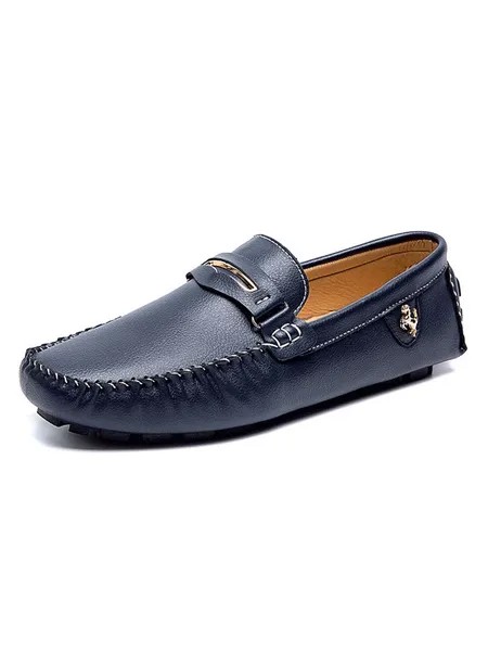 Milanoo Mens Loafer Shoes Cosy PU Leather Monk Strap Slip-On