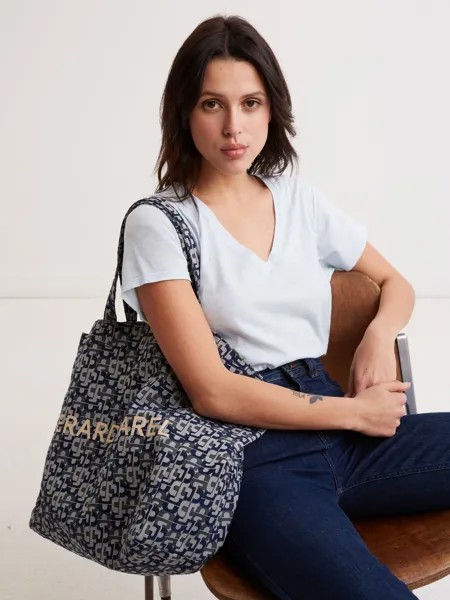 Gerard Darel Andy Футболка с V-образным вырезом, синяя