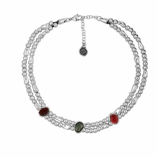Колье Ciclon, Malva, с муранским стеклом, кожа, CN-232829 коричневый