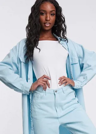 Светлая джинсовая рубашка свободного кроя от комплекта Missguided Tall-Голубой