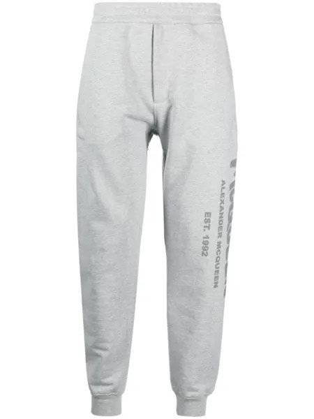 Alexander McQueen спортивные брюки с логотипом, серый