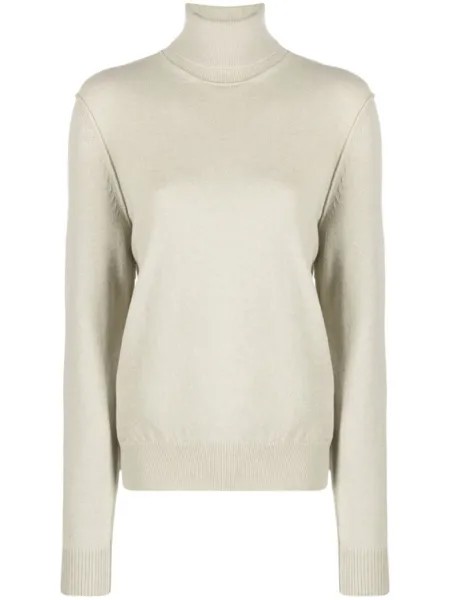 Maison Margiela кашемировый джемпер с высоким воротником, зеленый