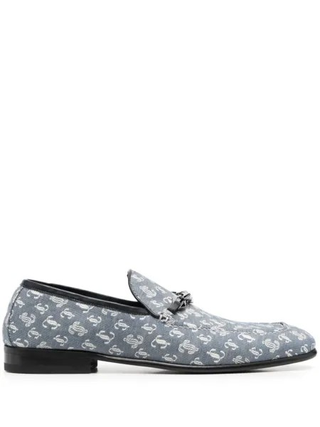 Jimmy Choo жаккардовые лоферы, синий