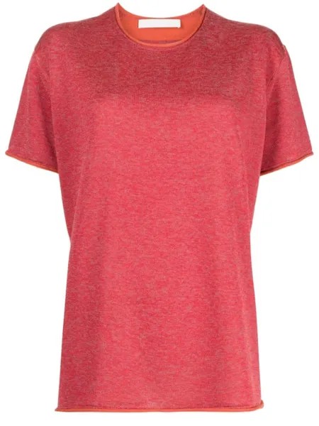 Футболка с подворотами Dion Lee, красный