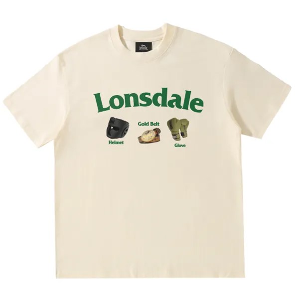 Футболка унисекс LONSDALE/Dragon Lion Dell, Песчаная известь