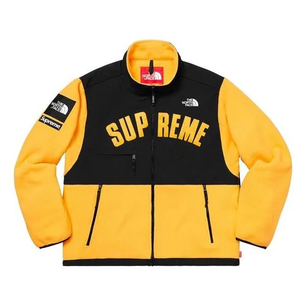 Куртка Supreme SS19 x The North Face Arc Logo Denali Fleece Jacket Yellow, желтый