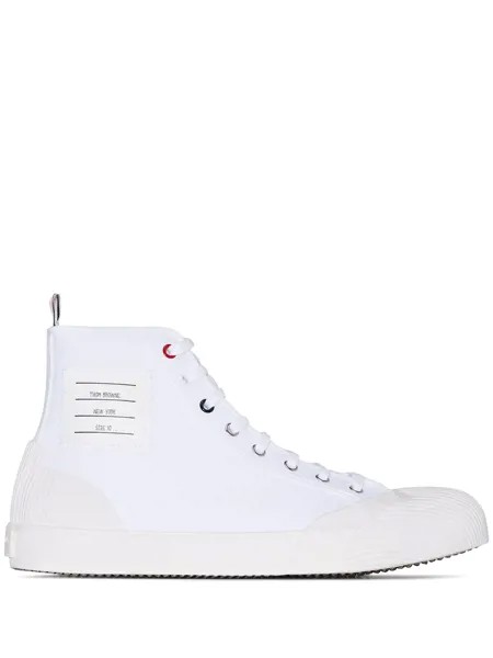 Thom Browne высокие кеды с полосками 4-Bar