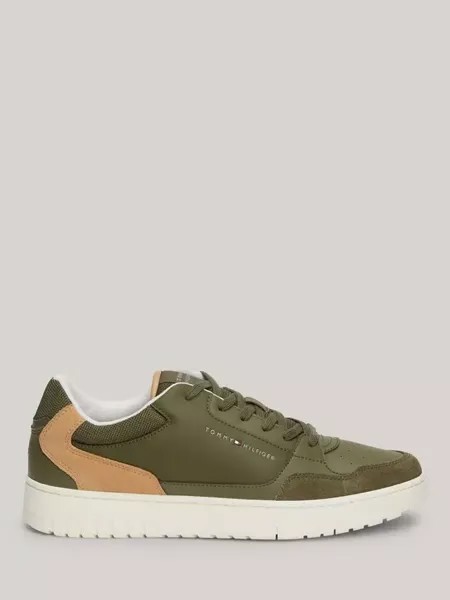 Кроссовки Tommy Hilfiger Mid-Top Leather, цвет utility/olive