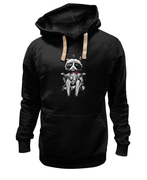 Худи унисекс Printio Сердитый котик (grumpy cat) черное 2XL