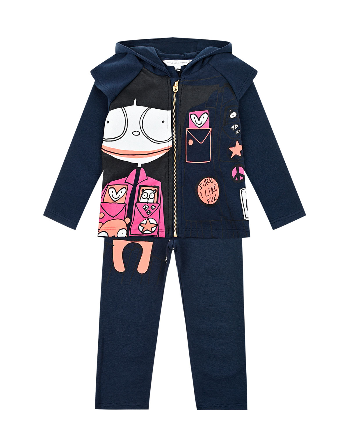 Костюм спортивный на молнии Little Marc Jacobs детский