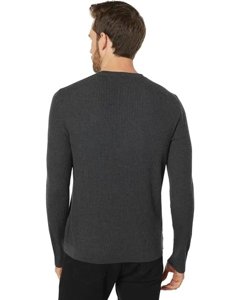 Свитер John Varvatos Regular Fit Long Sleeve Crew with Sweater Trim K3650Y3, угольный