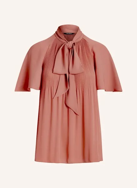Блузка с завязками на воротнике Lauren Ralph Lauren, розовый