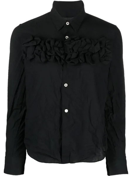 Comme Des Garçons рубашка с длинными рукавами и оборками