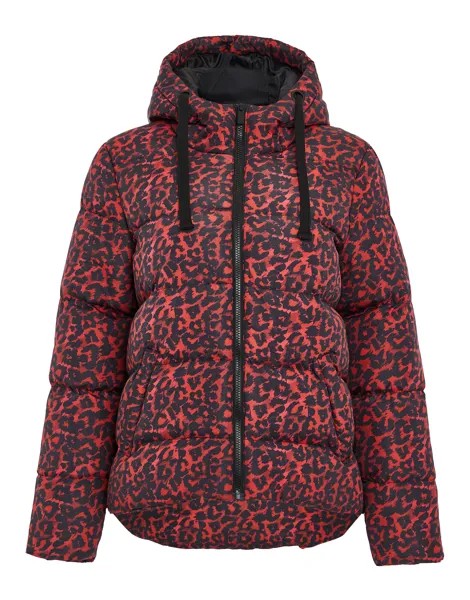 Пуховик Threadbare THB Chrissy Printed Padded Coat, красный