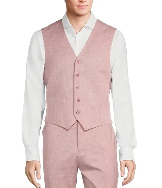 Эластичный жилет-смокинг Tre Vero Modern Fit, розовый