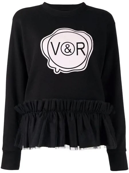 Viktor & Rolf толстовка с оборками и логотипом