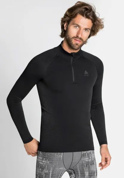 Майка/рубашка PERFORMANCE WARM TURTLE NECK HALF ODLO, цвет black-new odlo graphite grey