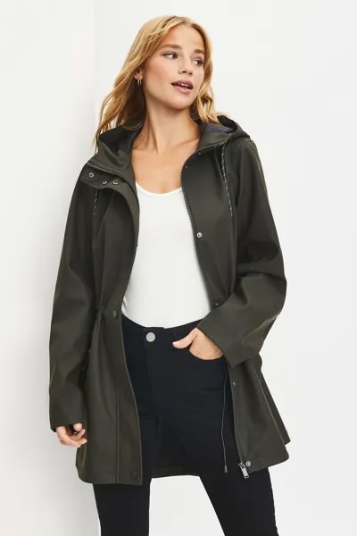 Дождевик с капюшоном Vero Moda, зеленый