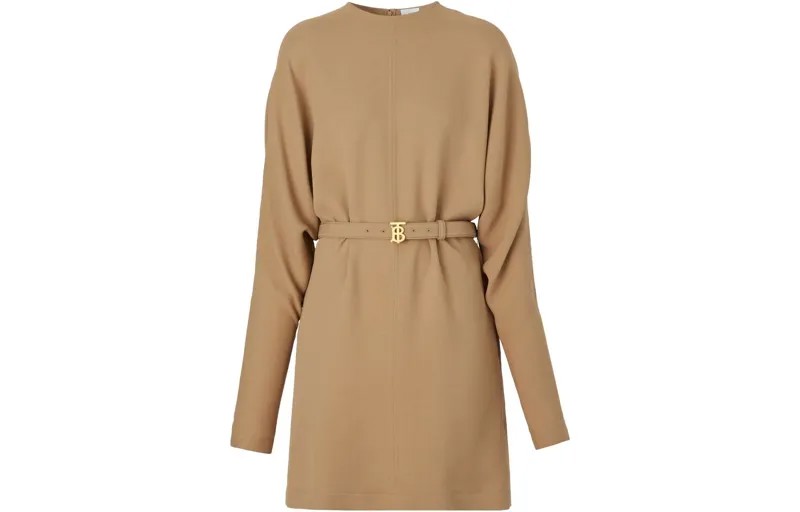 Платье с длинными рукавами женское цвета хаки Burberry