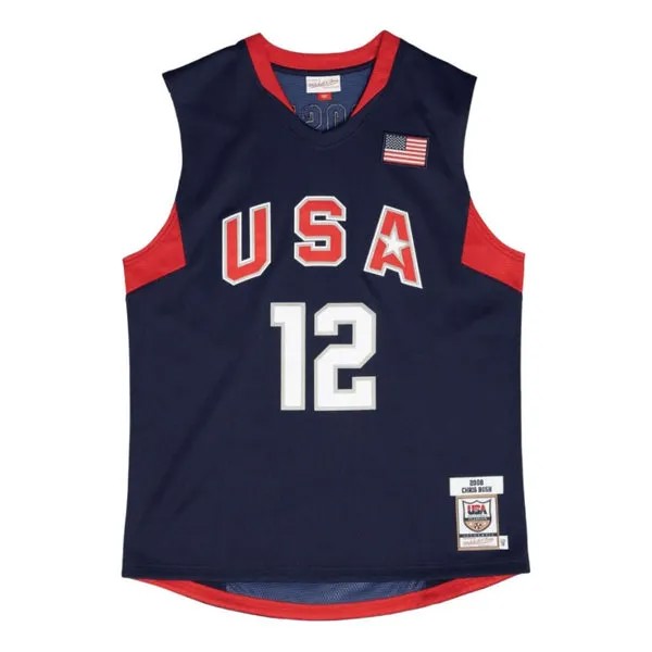 Майка Mitchell & Ness NBA Authentic Jersey 'Team USA - Chris Bosh 2008', синий