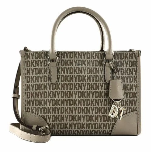 Сумка тоут DKNY, бежевый/коричневый