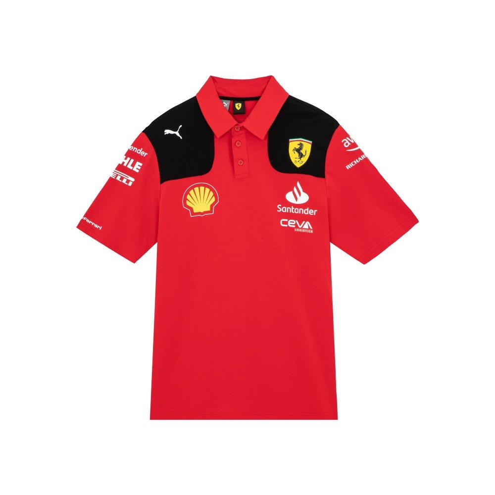 Рубашка поло Scuderia Ferrari унисекс гоночный красный Puma, красный