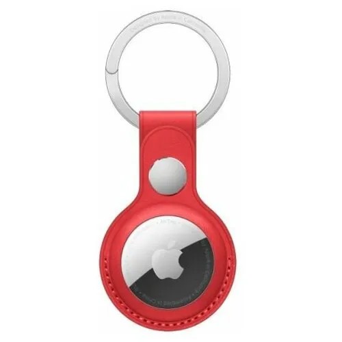 Брелок-подвеска для AirTag Leather Key Ring Red