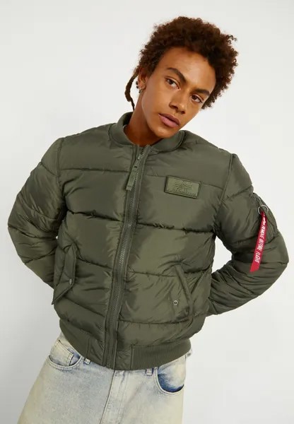 Куртка Alpha Industries MA-1 PUFFER BOMBER, темно-оливковый