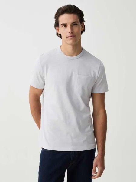 Футболка из джерси с карманом Ovs, цвет light grey
