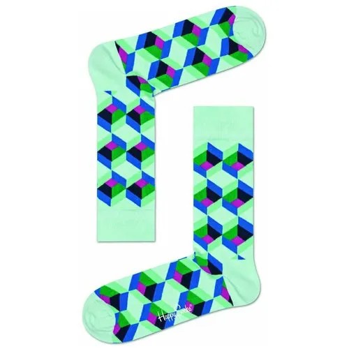 Носки Happy Socks, размер 29, зеленый, мультиколор, бирюзовый