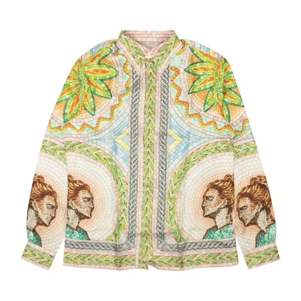 Рубашка из шелкового твила Casablanca Mosaics Grecques, Многоцветный