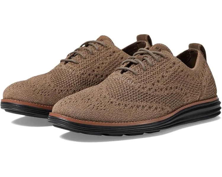 Оксфорды Cole Haan Originalgrand Stitchlite Wing Tip Oxford, цвет Truffle/Dark Sequoia/Black