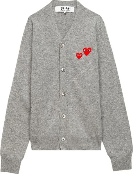 Кардиган Comme des Garçons PLAY V-Neck Cardigan 'Grey', серый