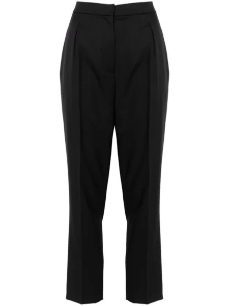 Elisabetta Franchi прямые брюки из вирджинской шерсти, черный