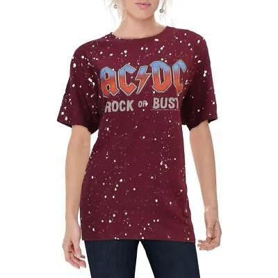 Женская хлопковая футболка с рисунком ACDC Rock Or Bust Junk Food BHFO 8079