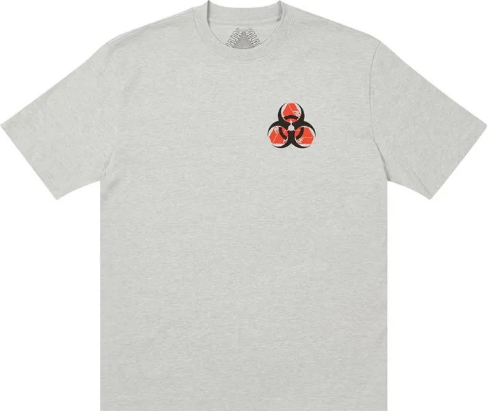 Футболка Palace Bio Hazard T-Shirt 'Grey Marl', серый