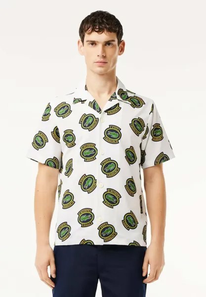 Рубашка Golf Heritage Shortsleeve Lacoste, blanc jaune noir iqh