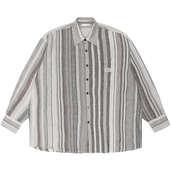 Рубашка в аренду Stussy x Our Legacy Work Shop Raw Linen Stripe