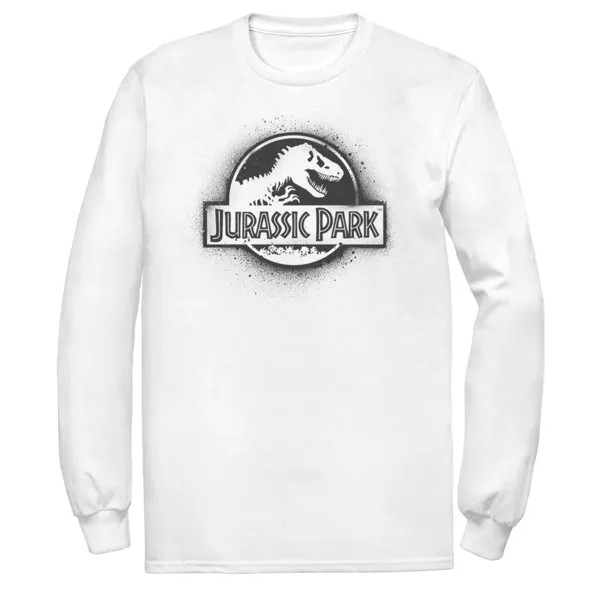 Мужская белая футболка с трафаретом и логотипом фильма «Парк Юрского периода» Jurassic World