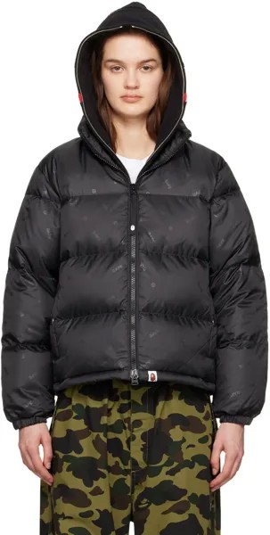 Черный стеганый пуховик Bape