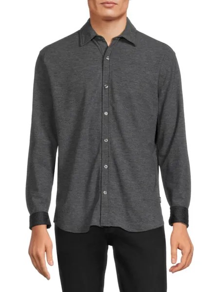 Однотонная трикотажная рубашка Taylor Dkny, серый