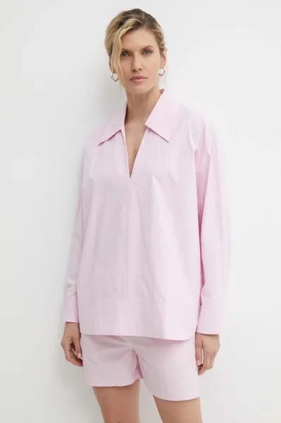 Хлопковая блузка Résumé VictoriaRS Shirt Resume, розовый