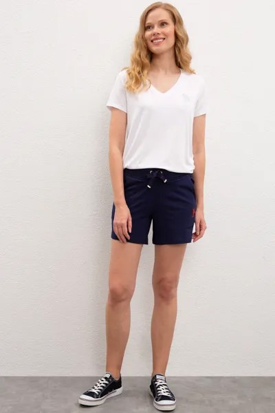Шорты женские U.S. POLO Assn. G082SZ0OS0OTIH синие S