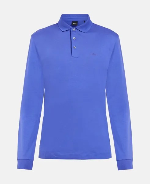 Рубашка поло с длинными рукавами Boss Black, цвет Royal Blue