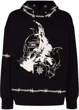 Givenchy толстовка с капюшоном и принтом Gothic