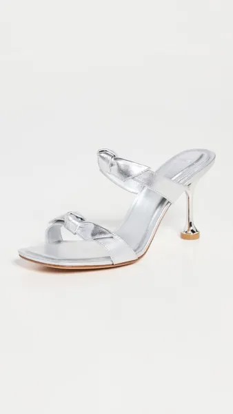Сандалии Alexandre Birman Clarita Square Flare 85mm, серебряный