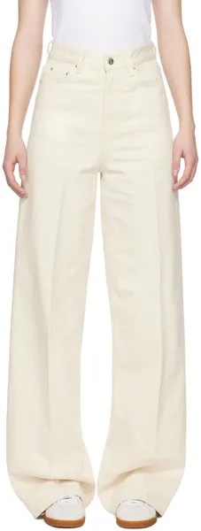 Бело-белые широкие джинсы Toteme