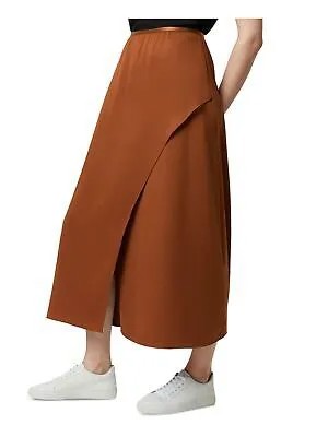 FRENCH CONNECTION Женская коричневая юбка с запахом и драпировкой спереди со сборками, длиной до колена, XS