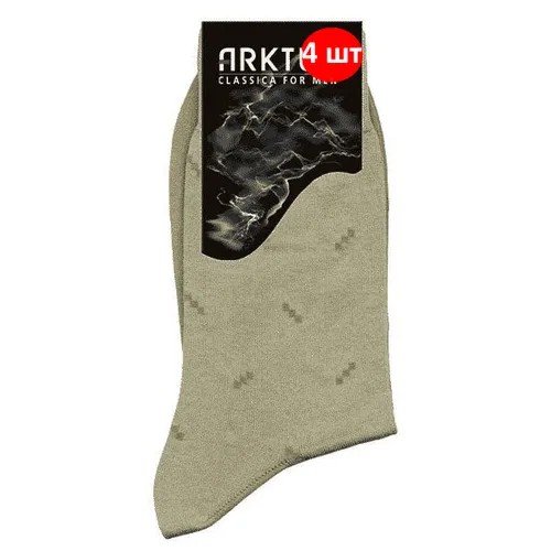Мужские носки Грация, 4 уп., размер 40-41, бежевый